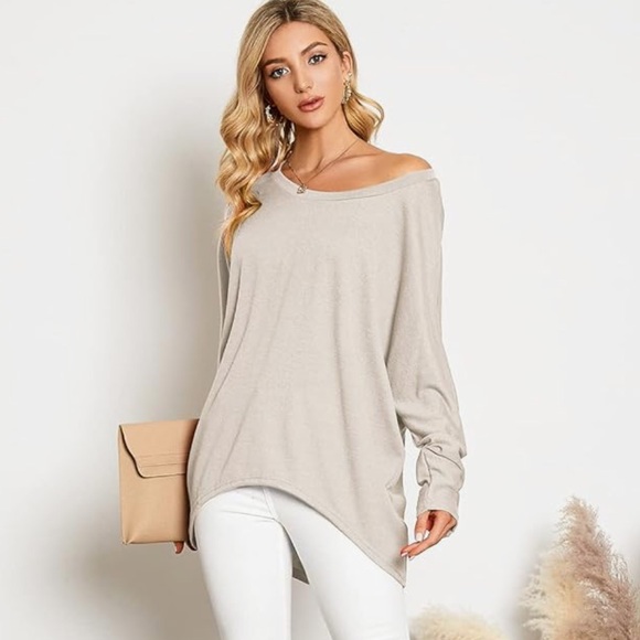 ❗️Zanzea Comfy oversized cream lightweight sweater. MSRP $78! - Picture 1 of 6